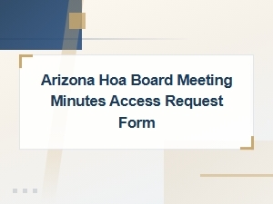 Arizona Hoa Meeting Minutes Request Form
